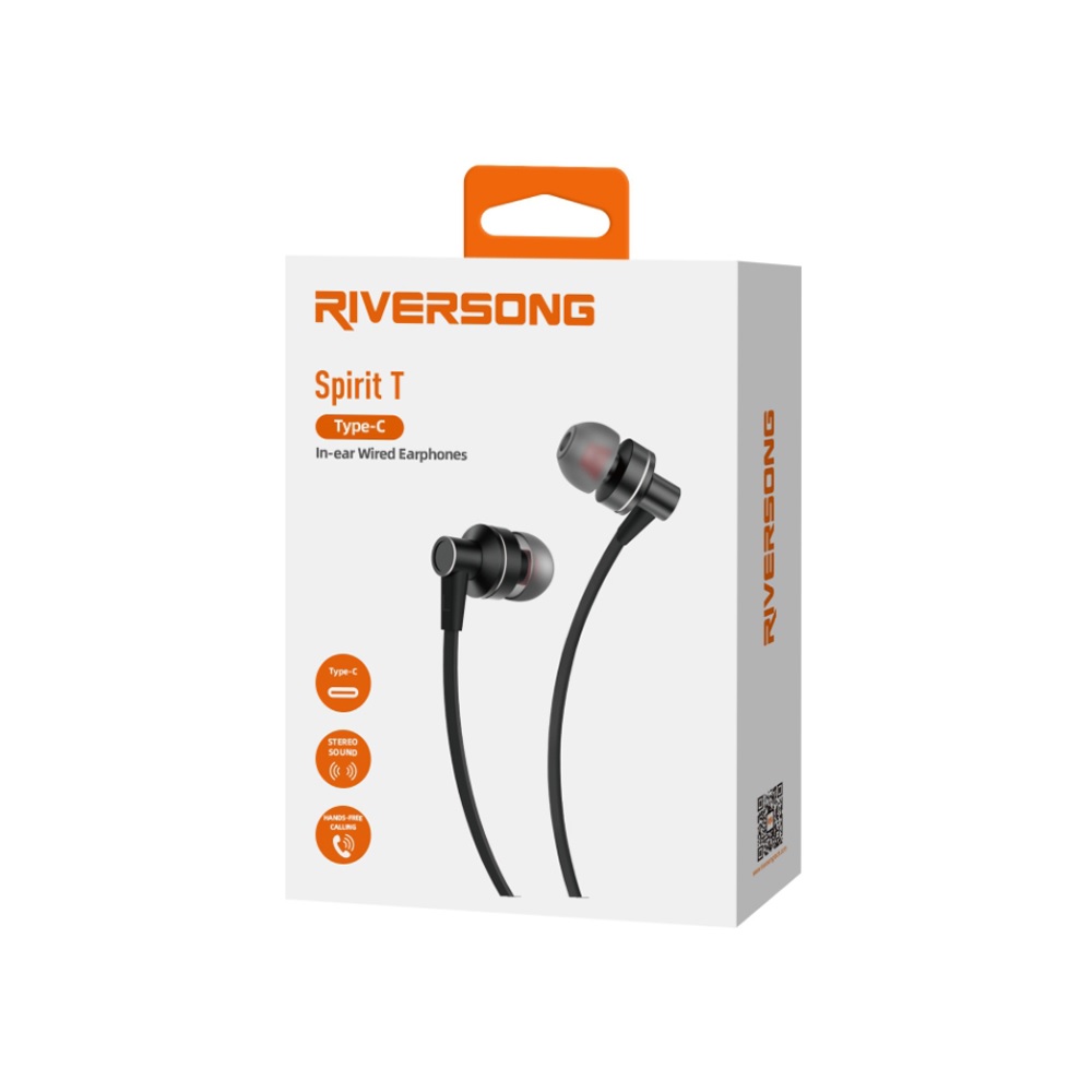 Riversong s�uchawki przewodowe Spirit T USB-C czarne EA276 / 4