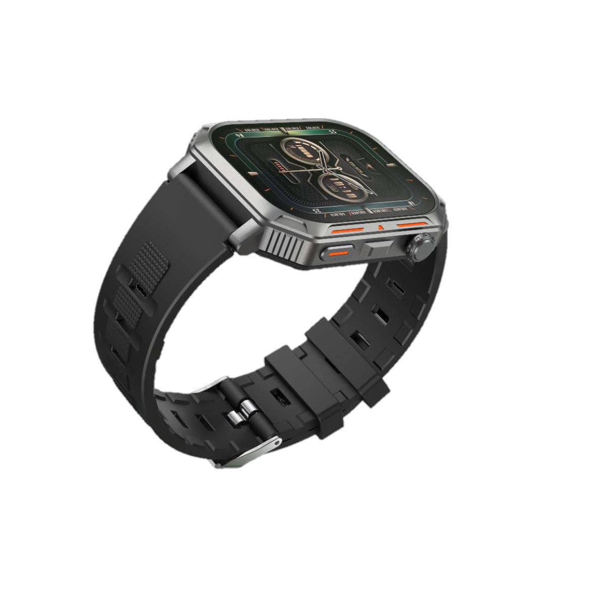 Mski elektroniczny wodoodporny zegarek sportowy kwadratowa koperta smartwatch Riversong Motive 8S szary SW803 / 2