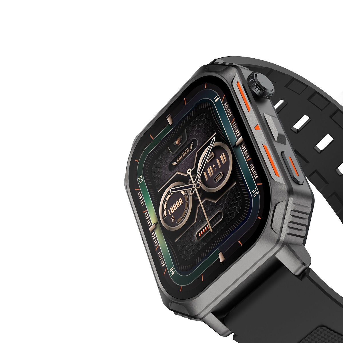 Mski elektroniczny wodoodporny zegarek sportowy kwadratowa koperta smartwatch Riversong Motive 8S szary SW803 / 3
