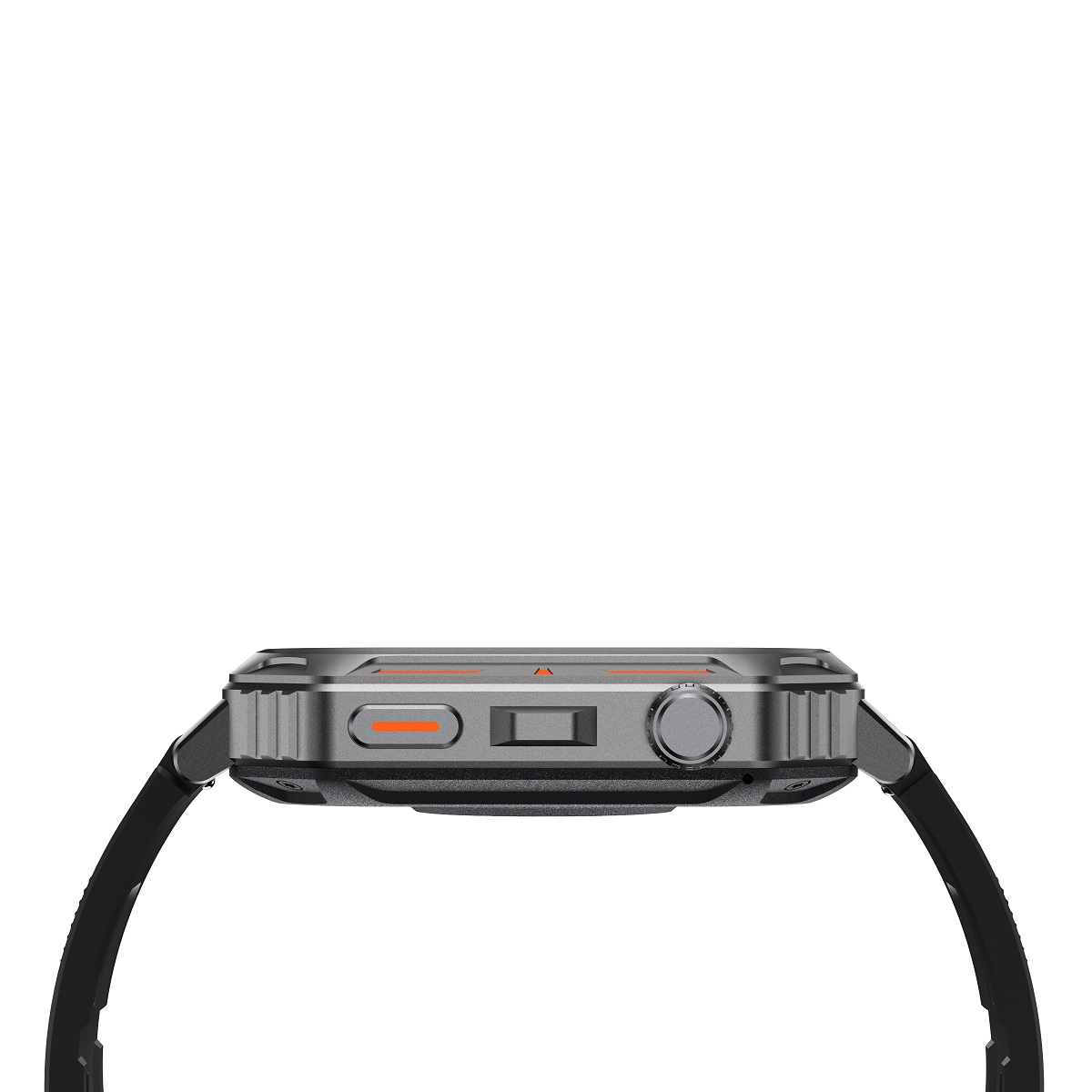 Mski elektroniczny wodoodporny zegarek sportowy kwadratowa koperta smartwatch Riversong Motive 8S szary SW803 / 4