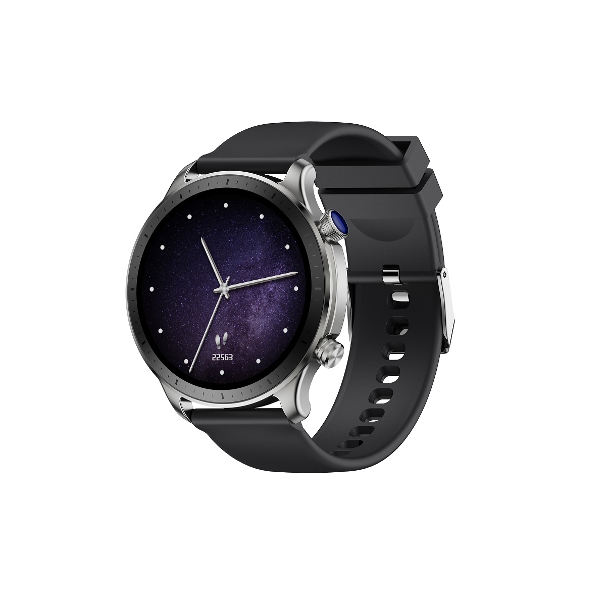 Elegancki zegarek mski wodoodporny elektroniczny sportowy z okrga tarcz smartwatch Riversong Motive 9 Pro szary SW901
