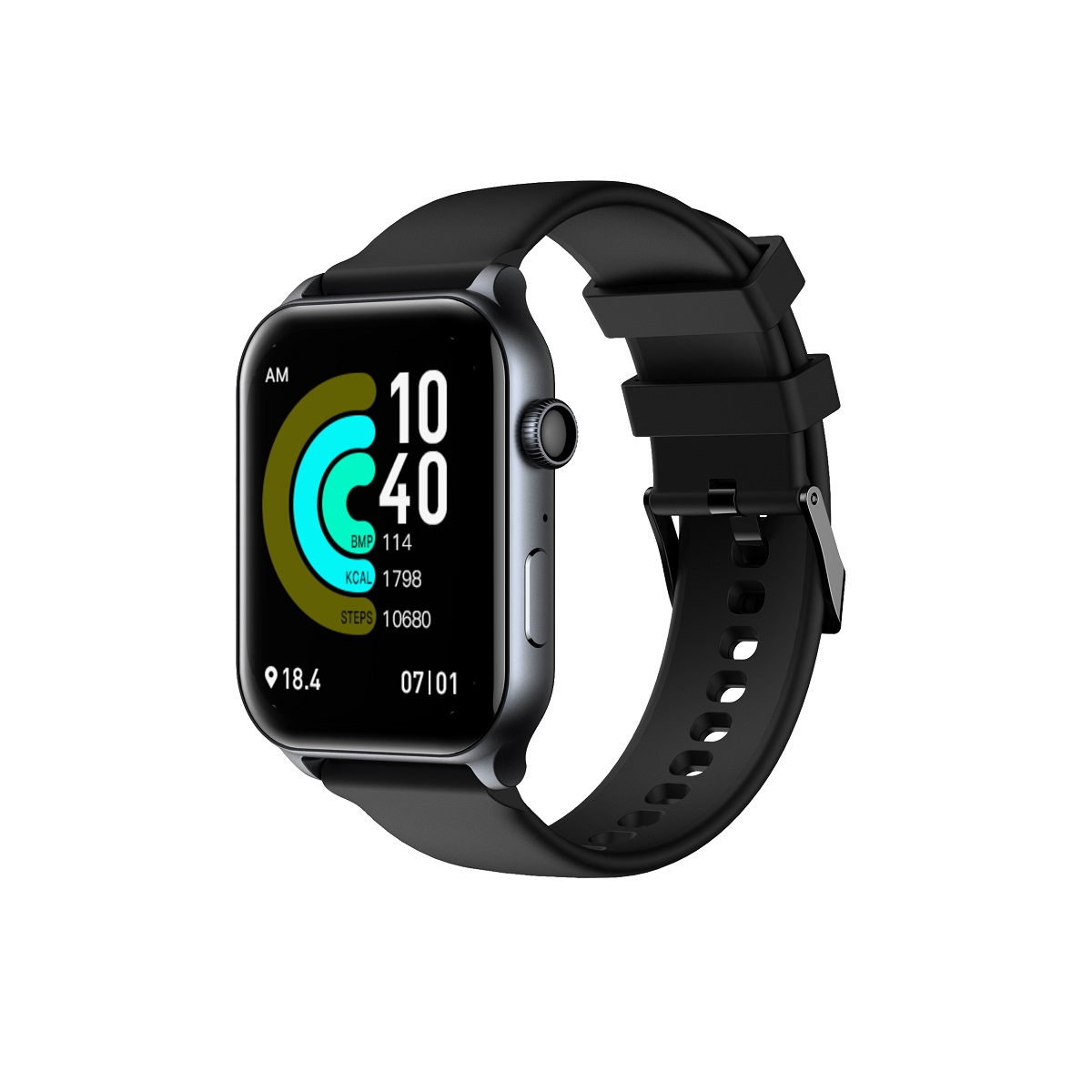 Inteligentny zegarek sportowy wodoodporny smartwatch z kwadratow� kopert� damski / m�ski Riversong Motive 9 szary SW900