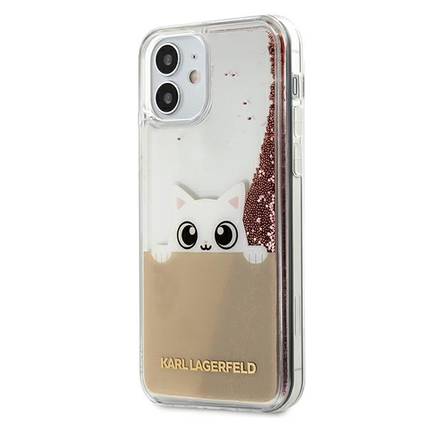  r�owo-z�ote hard case PEEK A BOO Liquid Glitter Apple iPhone 12 Mini 5,4 cali / 2
