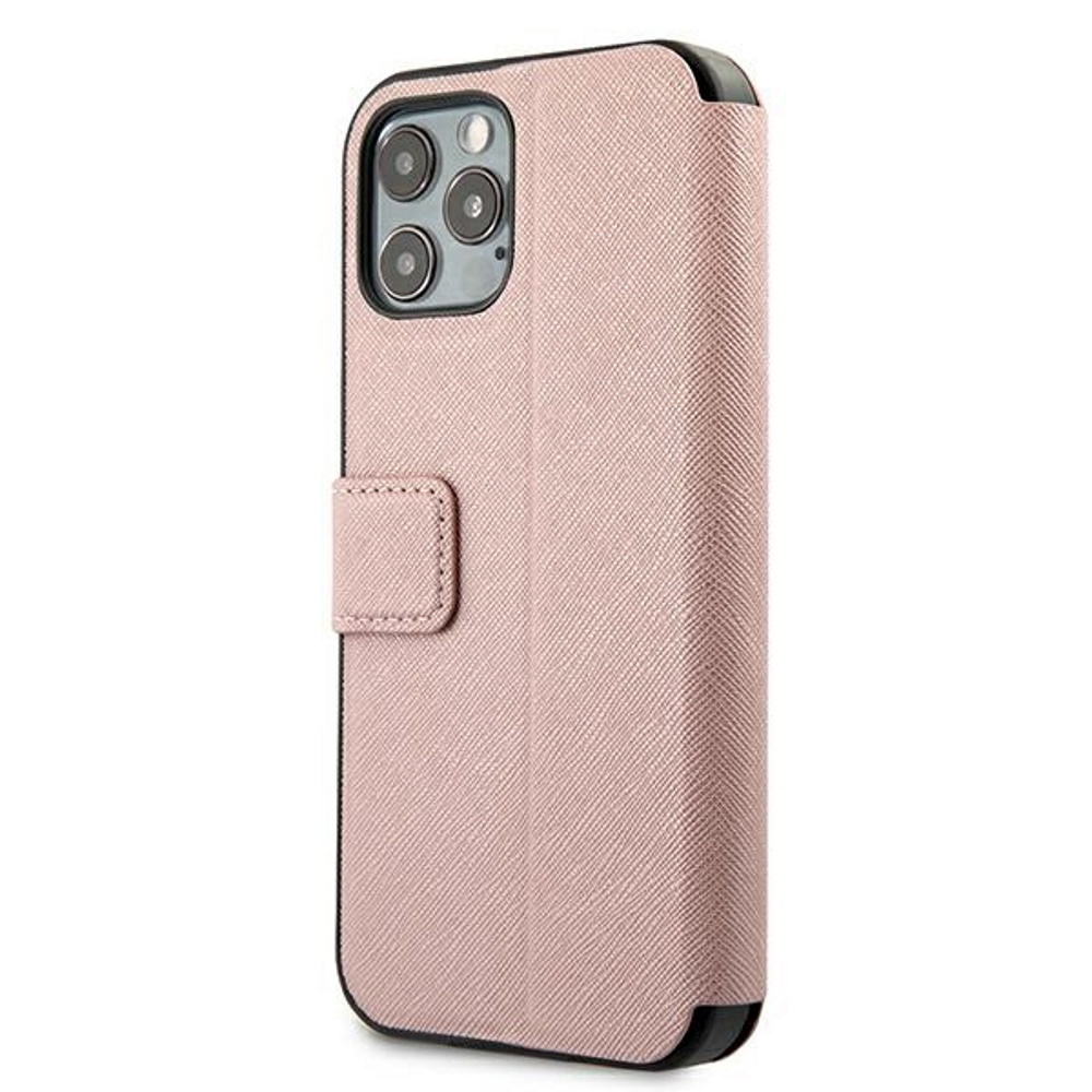  r�owy book case Saffiano Apple iPhone 12 Pro (6.1 cali) / 5