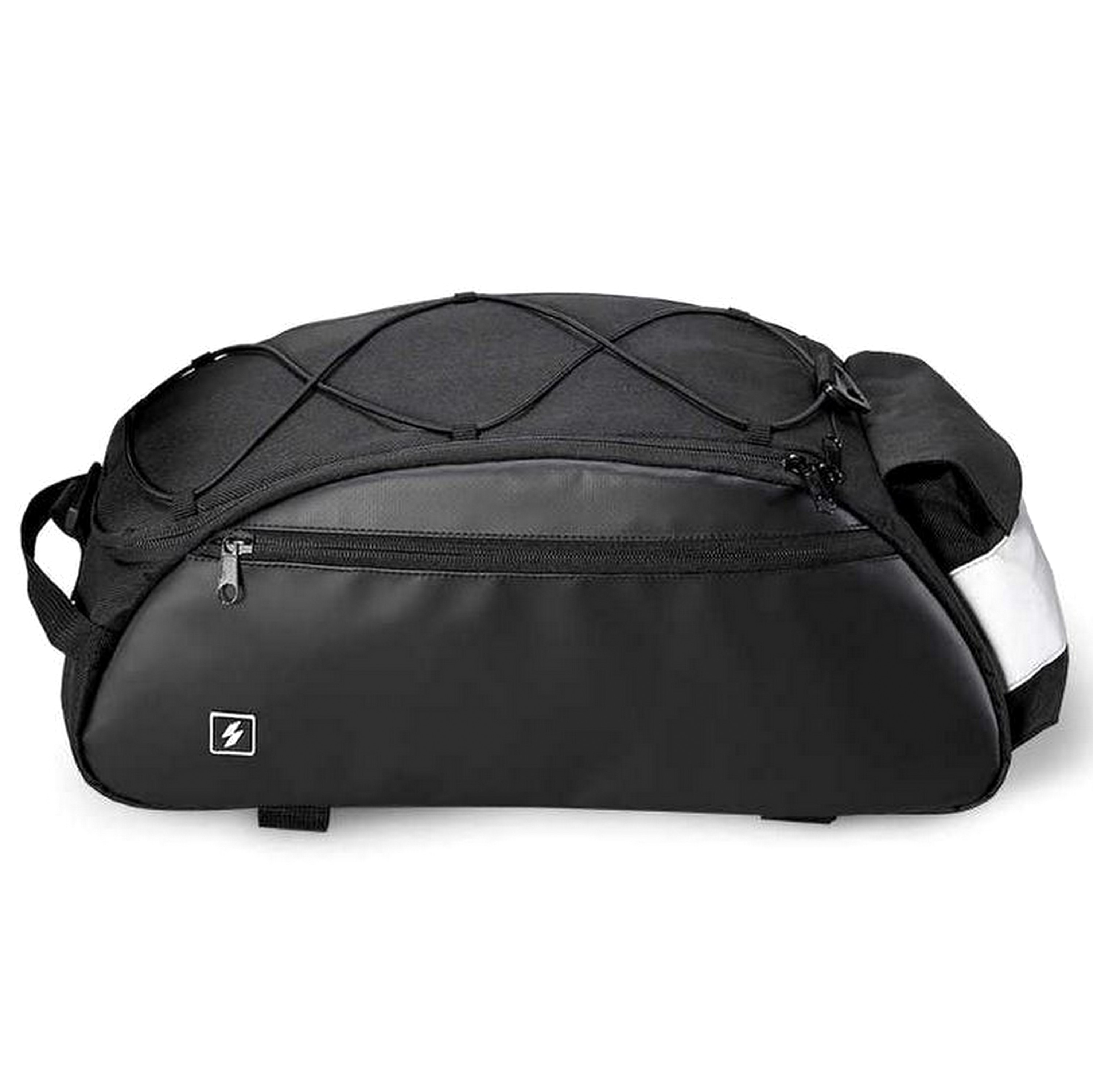 Sakwa rowerowa wodoszczelna i pojemna torba montowana do bagażnika roweru na wycieczki 10 litrów Roswheel Sahoo 142002 czarna / 2 Sakwa rowerowa wodoszczelna i pojemna torba montowana do bagażnika roweru na wycieczki 10 litrów Roswheel Sahoo 142002 czarna / 2