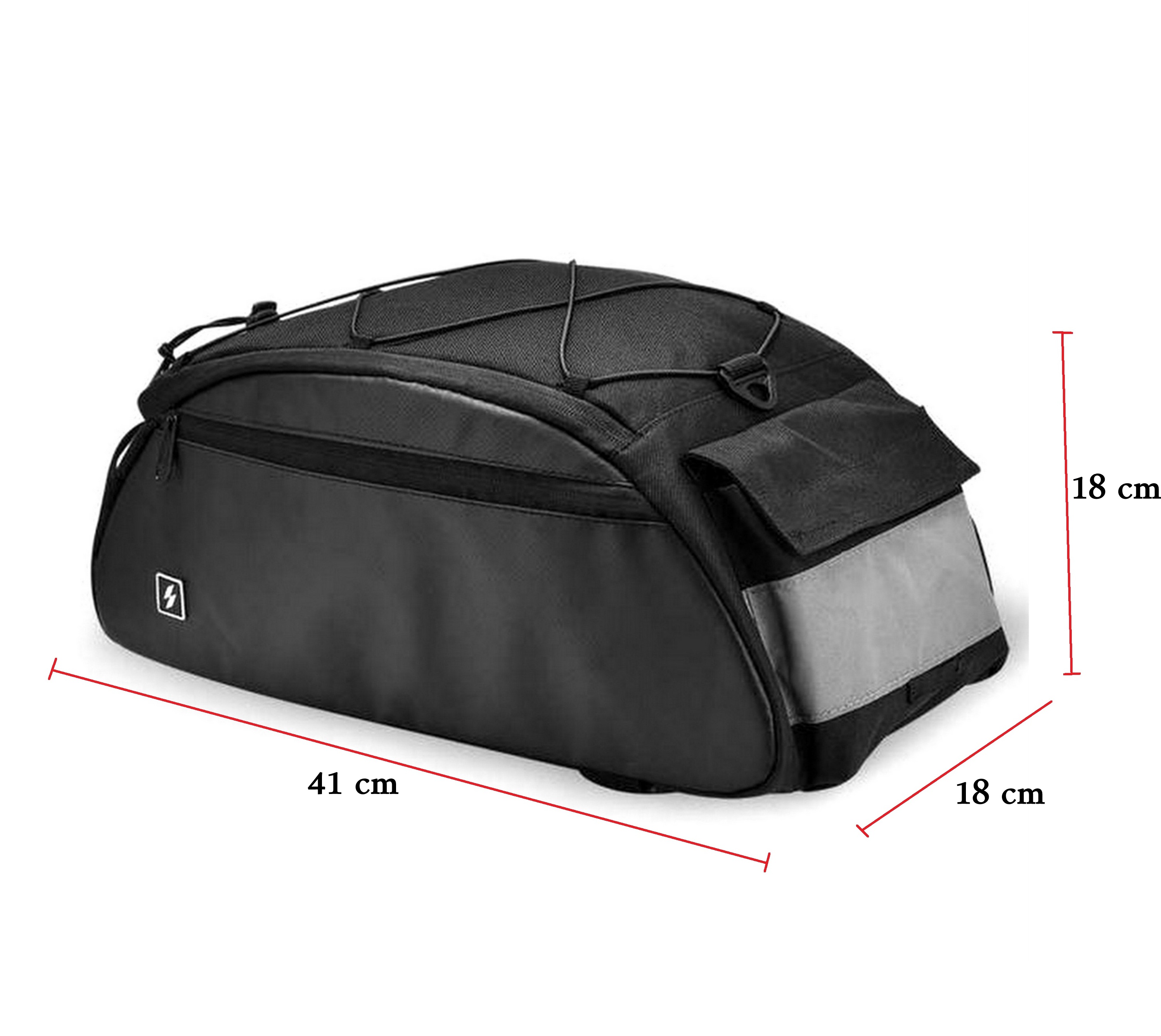 Sakwa rowerowa wodoszczelna i pojemna torba montowana do bagażnika roweru na wycieczki 10 litrów Roswheel Sahoo 142002 czarna / 4 Sakwa rowerowa wodoszczelna i pojemna torba montowana do bagażnika roweru na wycieczki 10 litrów Roswheel Sahoo 142002 czarna / 4