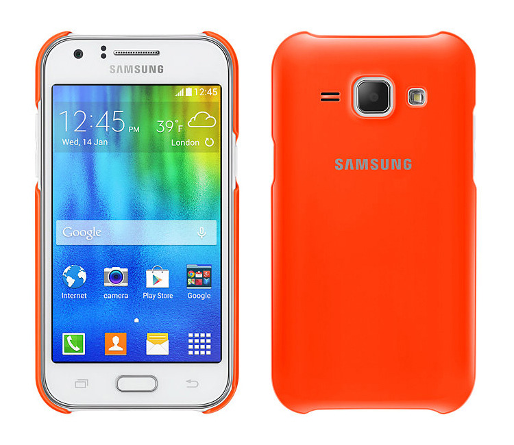 Samsung etui oryginalne Silicone Back Case pomaraczowe  Samsung Galaxy J1