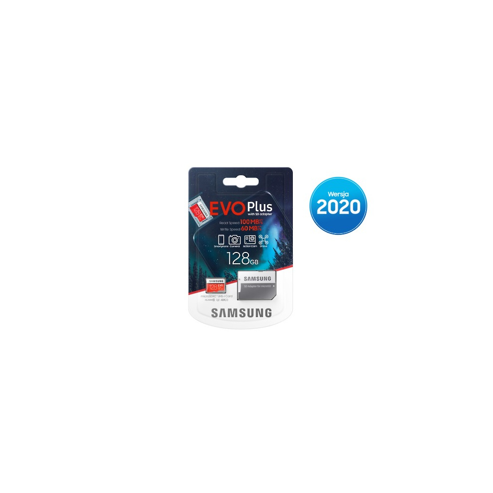 Samsung Karta pamici MB-MC128HA/EU 128GB EVO+ mSD +Adapter / 5