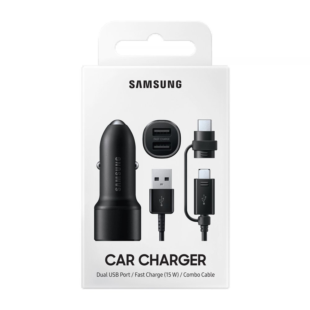 SAMSUNG �ADOWARKA SAMOCHODOWA FAST CHARGER 2 PORTY, CZARNA / 6