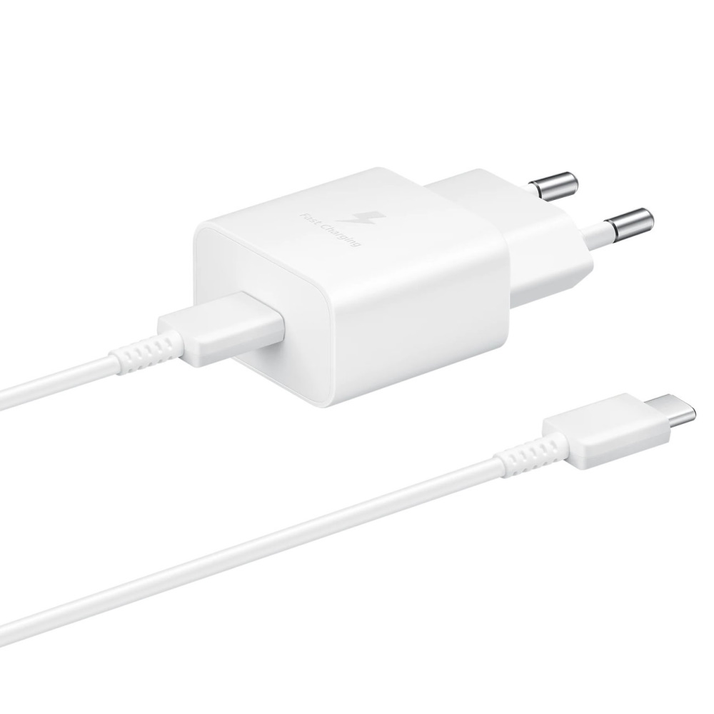 Samsung �adowarka sieciowa 15W USB-C z kablem USB-C bia�a