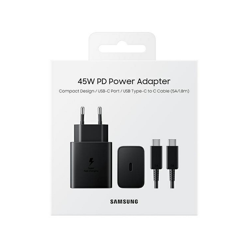 Samsung �adowarka sieciowa 45W UBS-C z kablem USB-C czarna / 3
