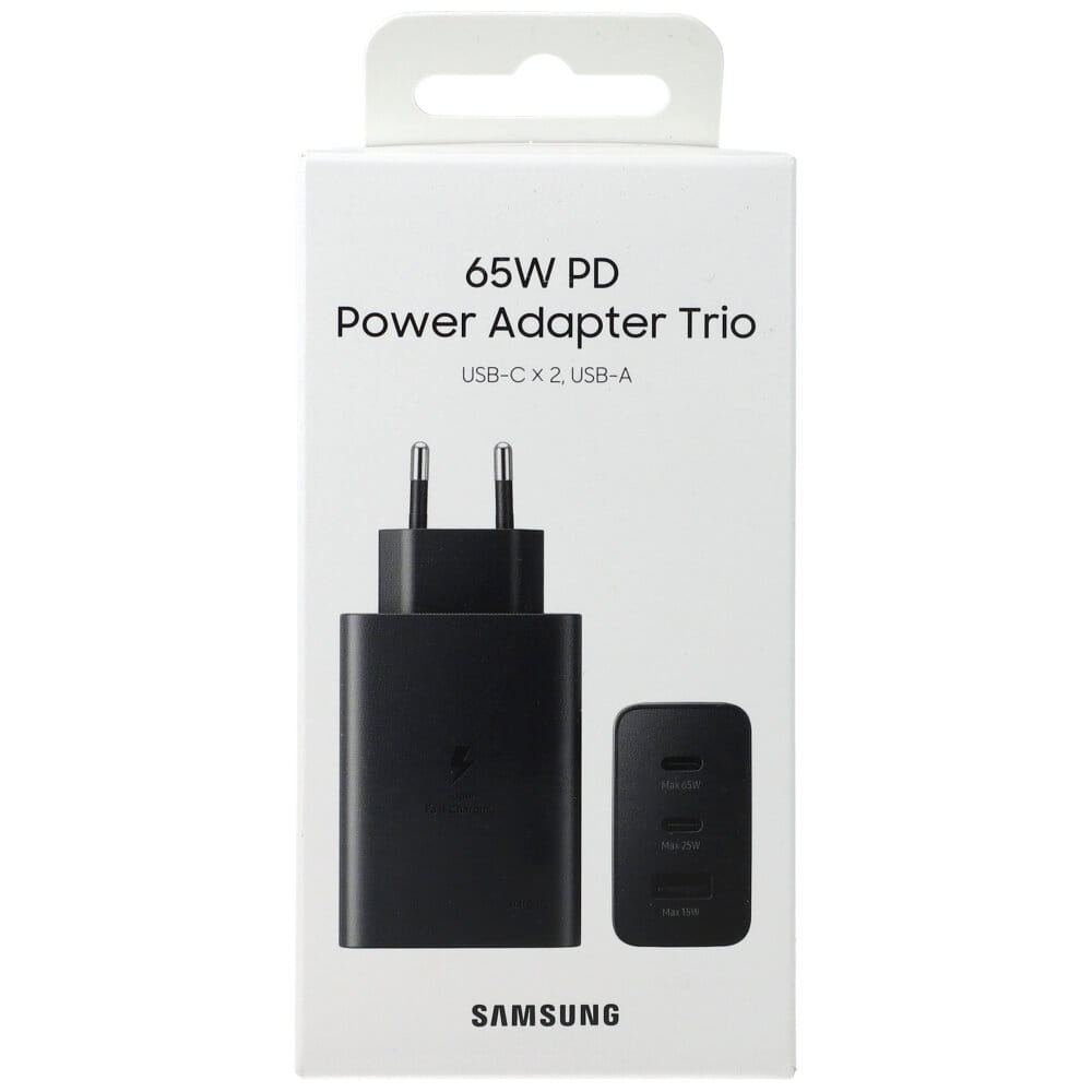 Samsung adowarka sieciowa EP-T6530NBEGEU 65W PA Trio w/o 2 x USB-C, 1 x USB czarna / 2