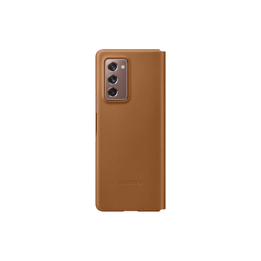 Samsung Pokrowiec Leather Flip Cover br�zowe Samsung Galaxy Z Fold2 5G / 2
