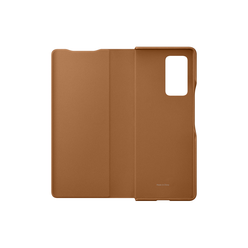 Samsung Pokrowiec Leather Flip Cover brzowe Samsung Galaxy Z Fold2 5G / 3