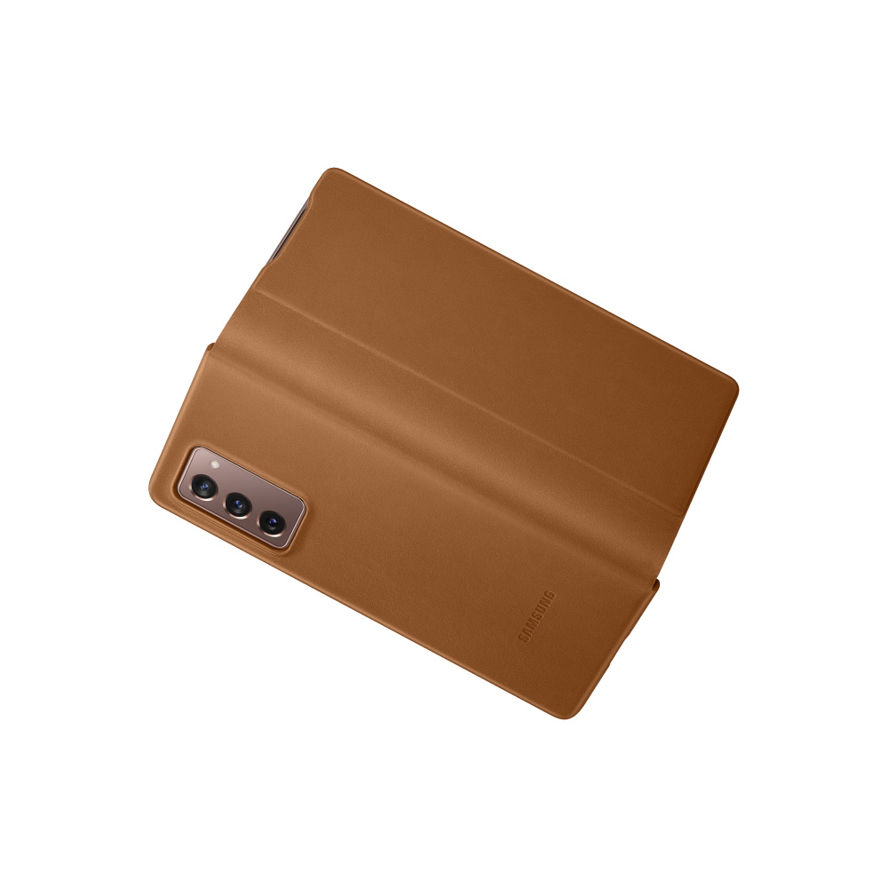 Samsung Pokrowiec Leather Flip Cover brzowe Samsung Galaxy Z Fold2 5G / 4