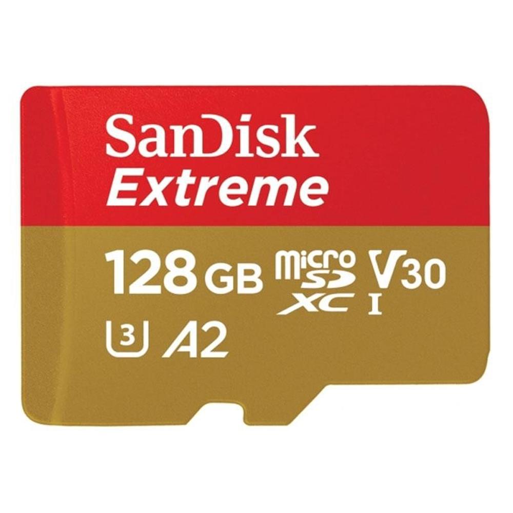 SanDisk Extreme microSDXC 128GB 160/90MB/s UHS-I U3 ActionCam + adapter