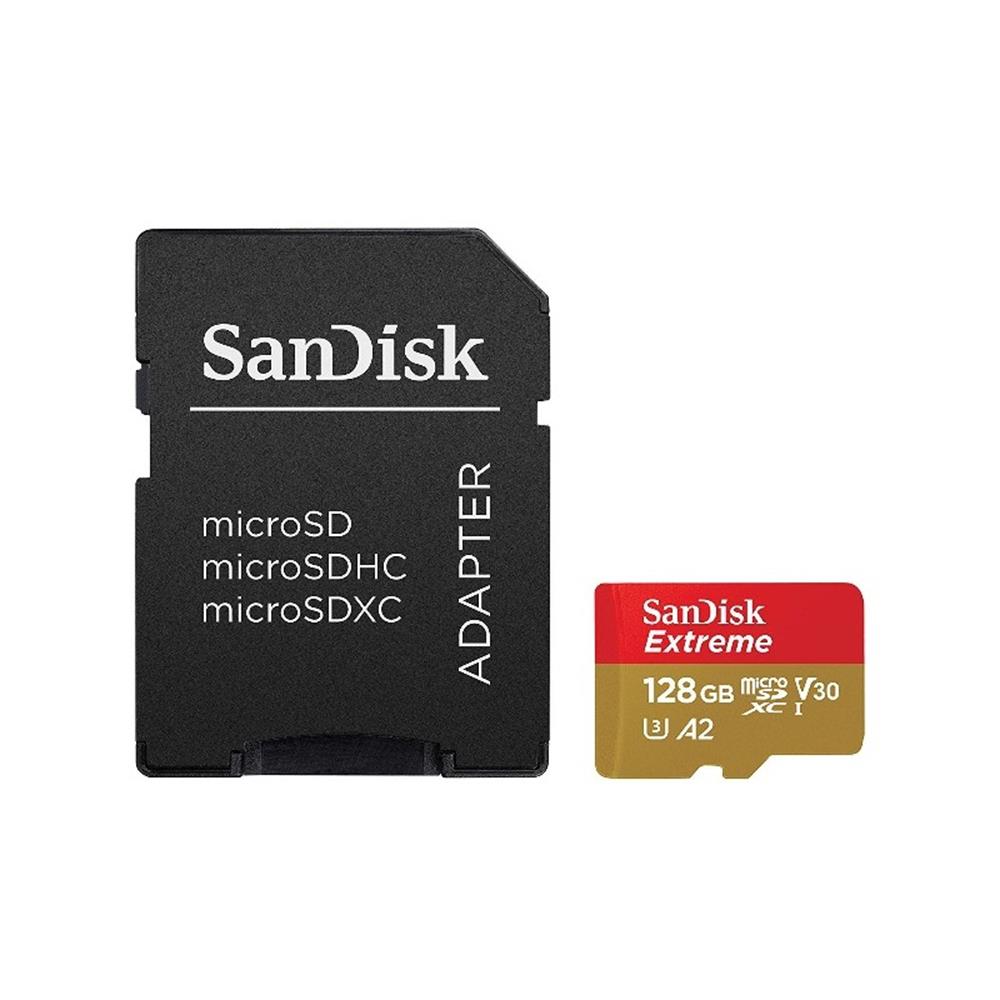 SanDisk Extreme microSDXC 128GB 160/90MB/s UHS-I U3 ActionCam + adapter / 2