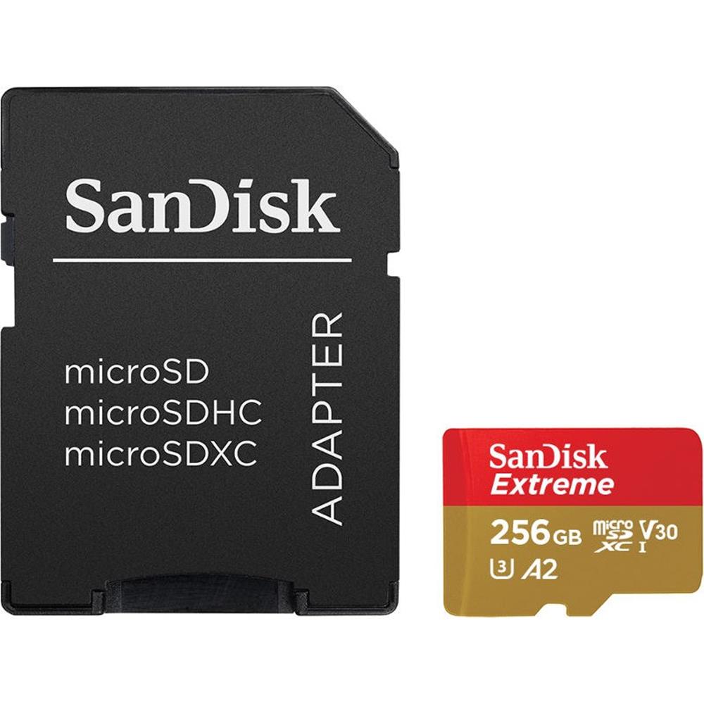 SanDisk Extreme microSDXC 256GB 160/90MB/s UHS-I U3 Mobile + adapter / 3
