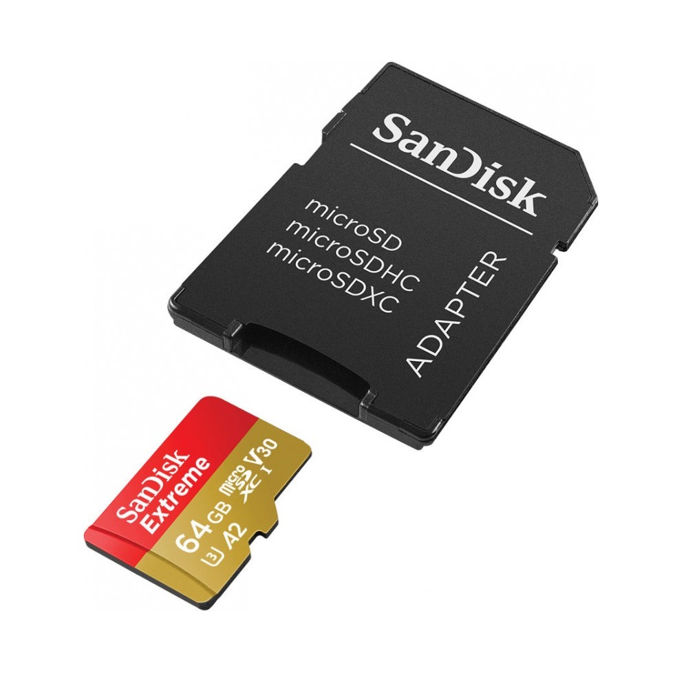 SanDisk Extreme microSDXC 64GB 160/60MB/s UHS-I U3 Mobile + adapter / 4