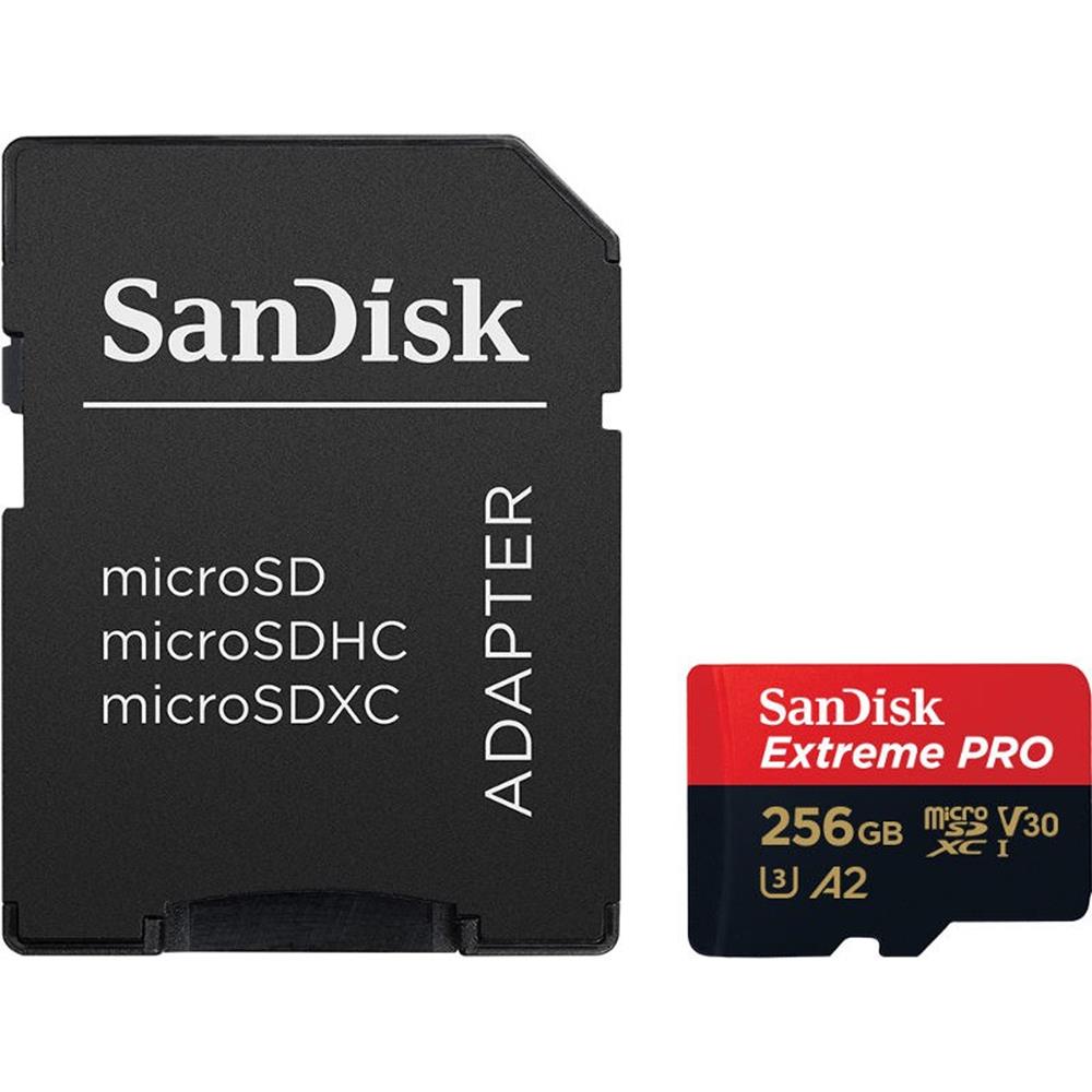 SanDisk Extreme PRO microSDXC 256GB 170/90MB/s UHS-I U3 + adapter / 2