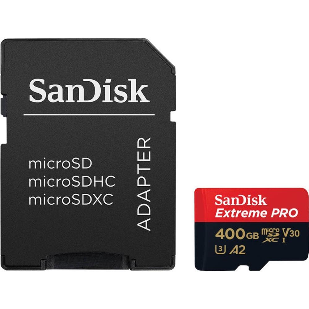 SanDisk Extreme PRO microSDXC 400GB 170/90MB/s UHS-I U3 + adapter / 3
