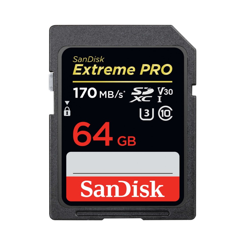 SANDISK KARTA EXTREME PRO SDXC 64 GB 170/90 MB/s V30 UHS-I U3