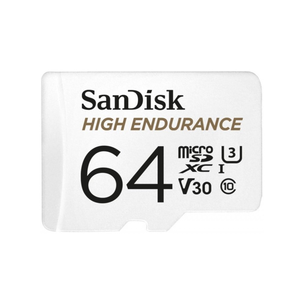 SANDISK KARTA HIGH ENDURANCE (rejestratory i monitoring) microSDXC 64GB V30 + adapter