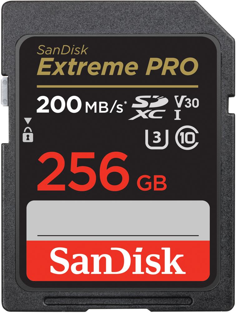 SanDisk karta pami�ci 256GB SDXC Extreme Pro 200 / 140 MB/s C10 V30 UHS-I U3