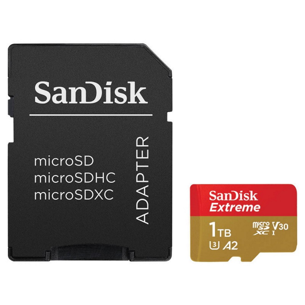 SanDisk karta pamici Extreme microSDXC 1 TB 160/90 MB/s A2 C10 V30 UHS-I U3 Mobile / 3