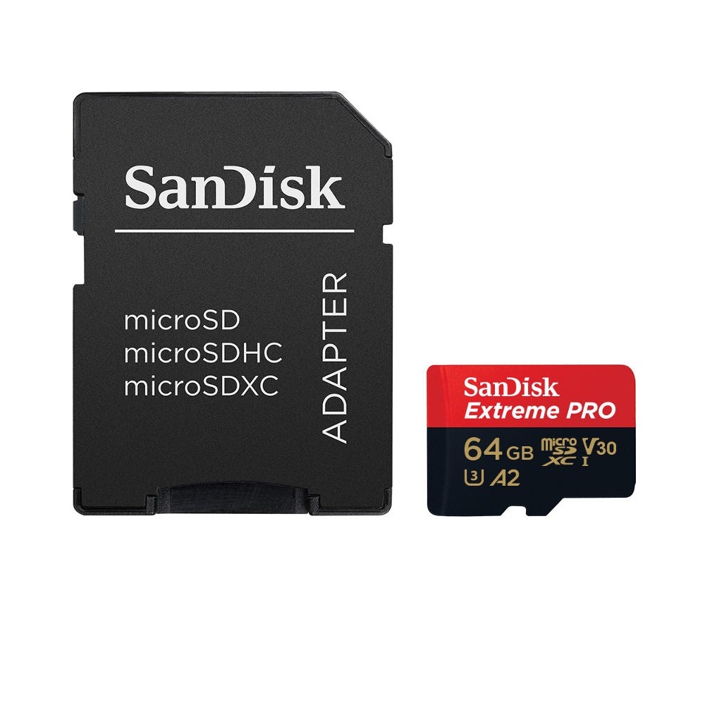 SanDisk karta pamici EXTREME PRO microSDXC (64GB | class 10 | 170/90 MB/s | UHS-I) + adapter / 4