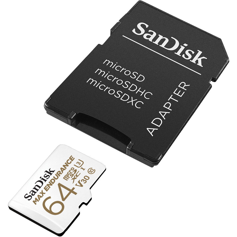 SanDisk karta pami�ci Max Endurance (rejestratory i monitoring) microSDXC 64 GB z adapterem