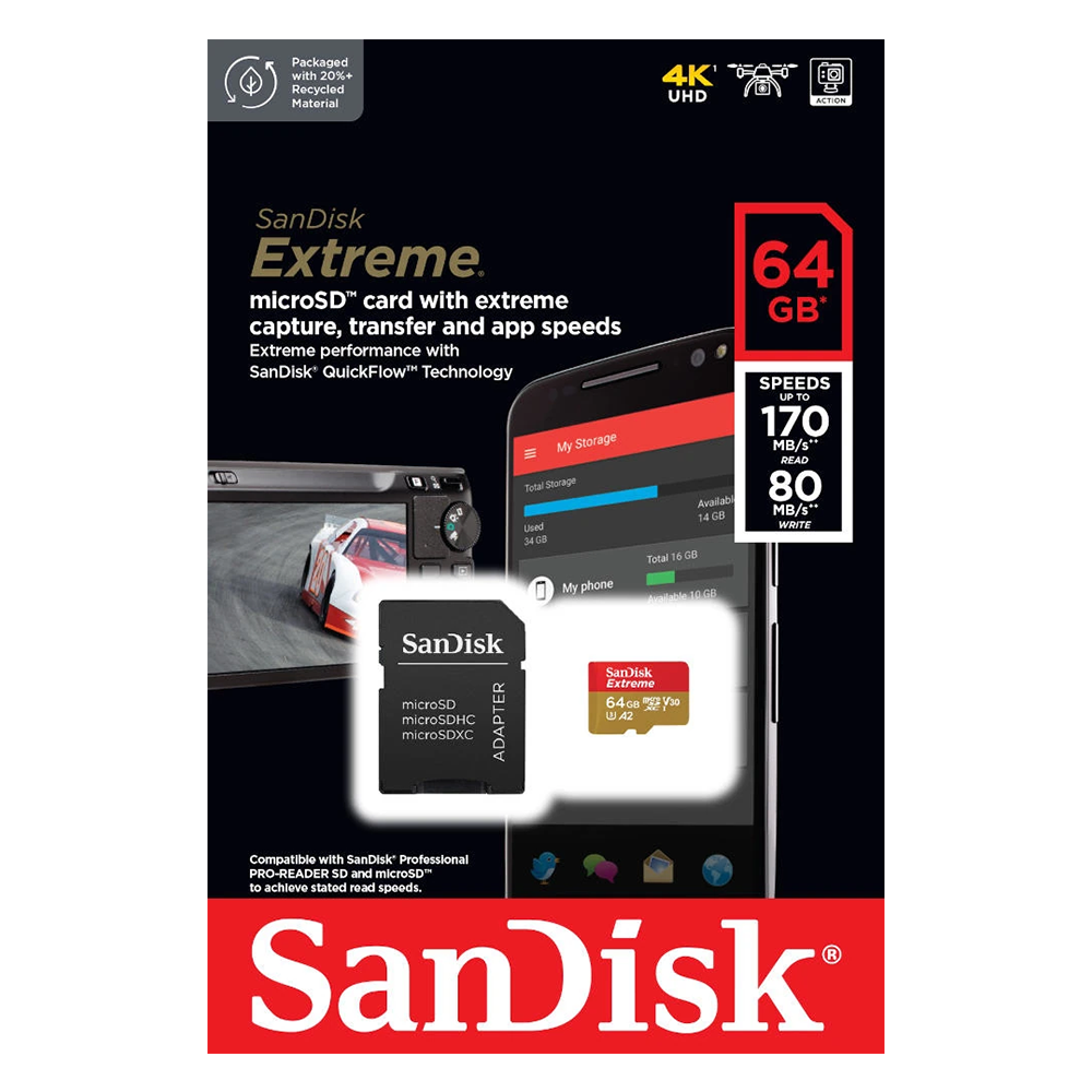 SanDisk karta pamici microSD UHS-I 64GB SDSQXAH-064G-GN6MA / 2