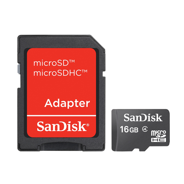 SanDisk karta pamici microSDHC (16GB | class 4) + adapter
