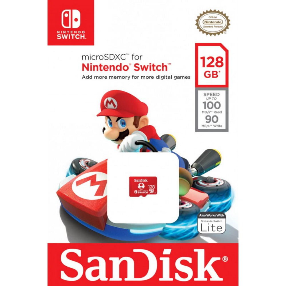SanDisk karta pami�ci Nintendo Switch microSDXC 128 GB 100/90 MB/s V30 UHS-I U3 / 2