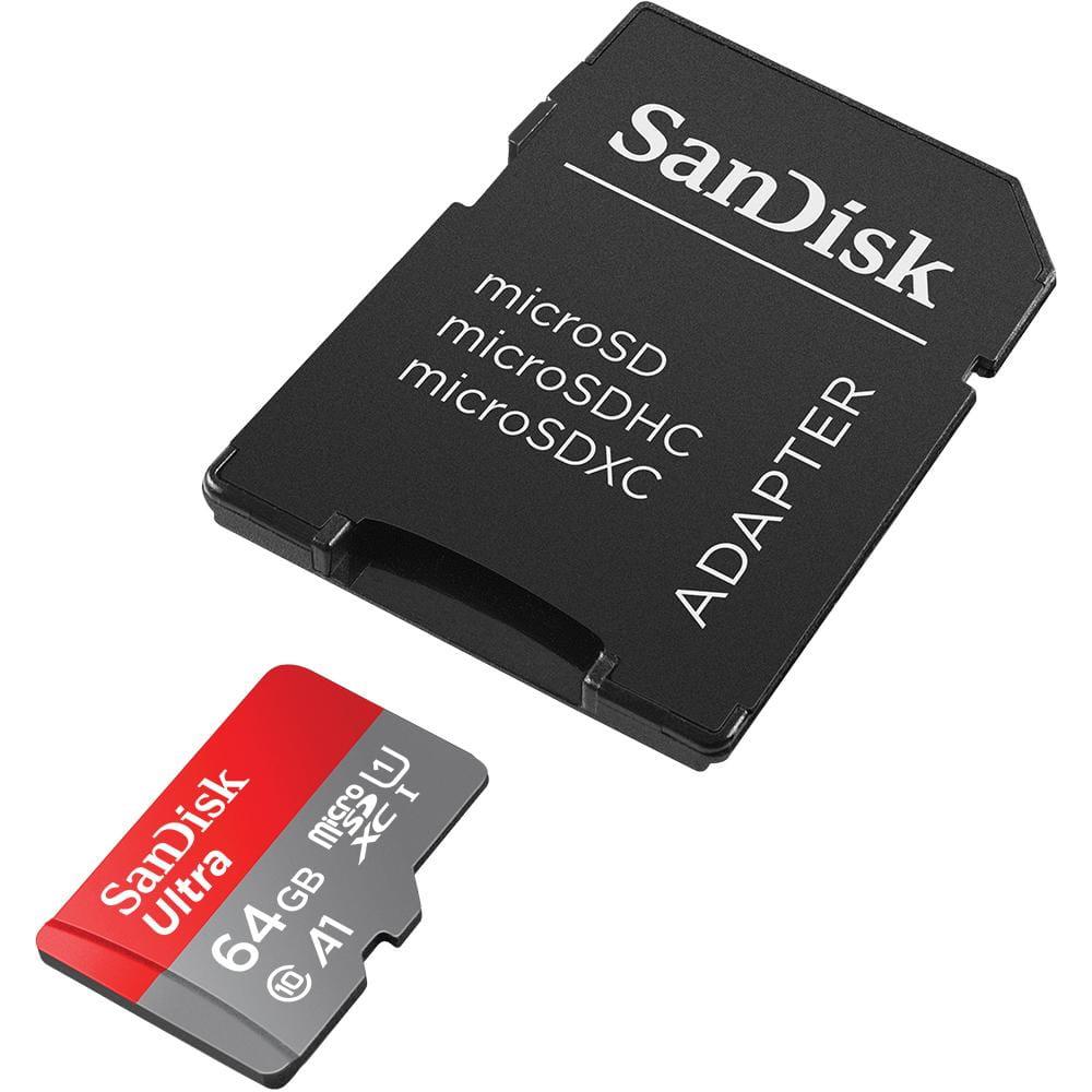 Sandisk karta pami�ci Ultra Android microSDXC 64GB 140MB/s A1 Cl.10 UHS-I + adapter / 2