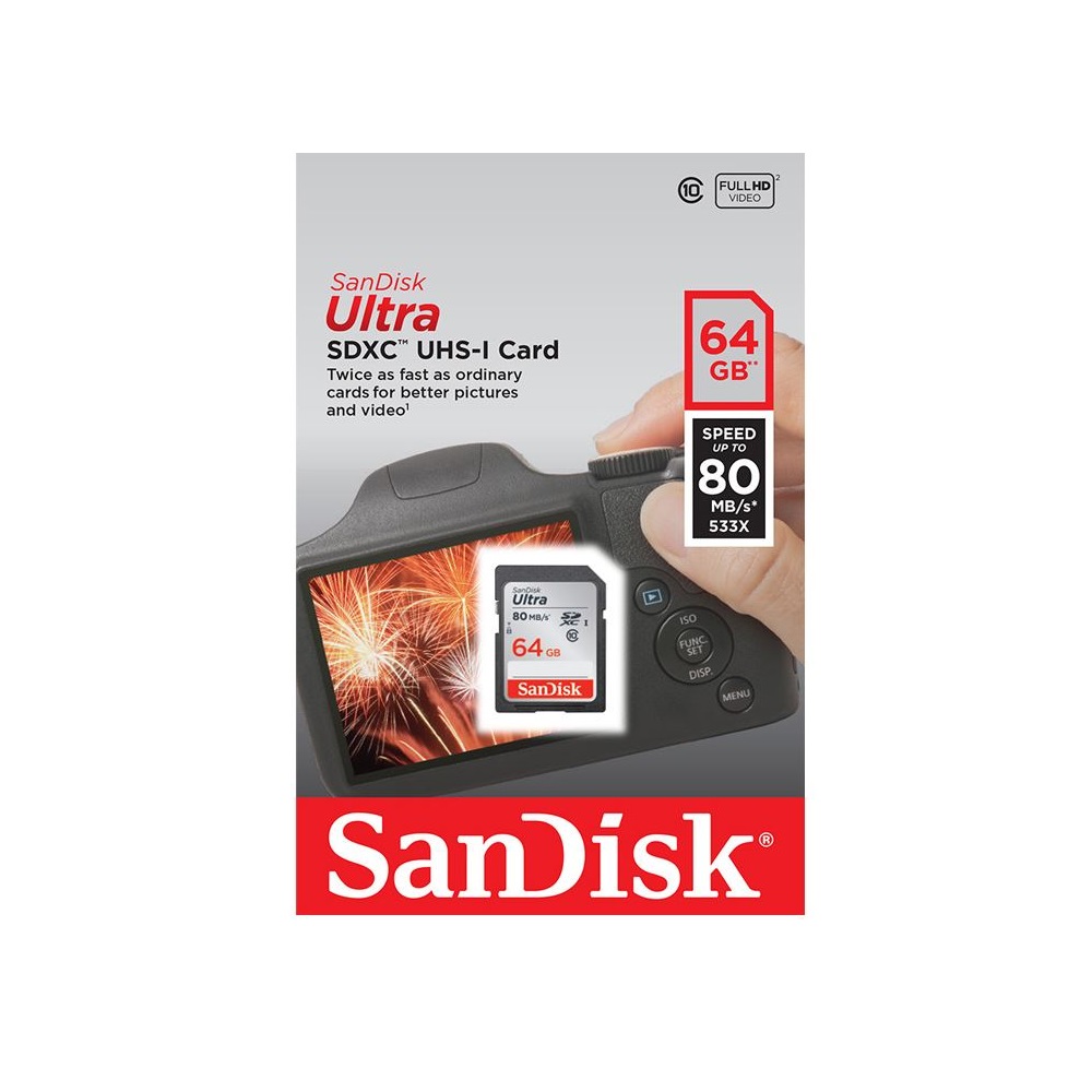 SanDisk karta pami�ci Ultra SDXC 64 GB (kl. 10 | 80 MB/s | UHS-I) / 2