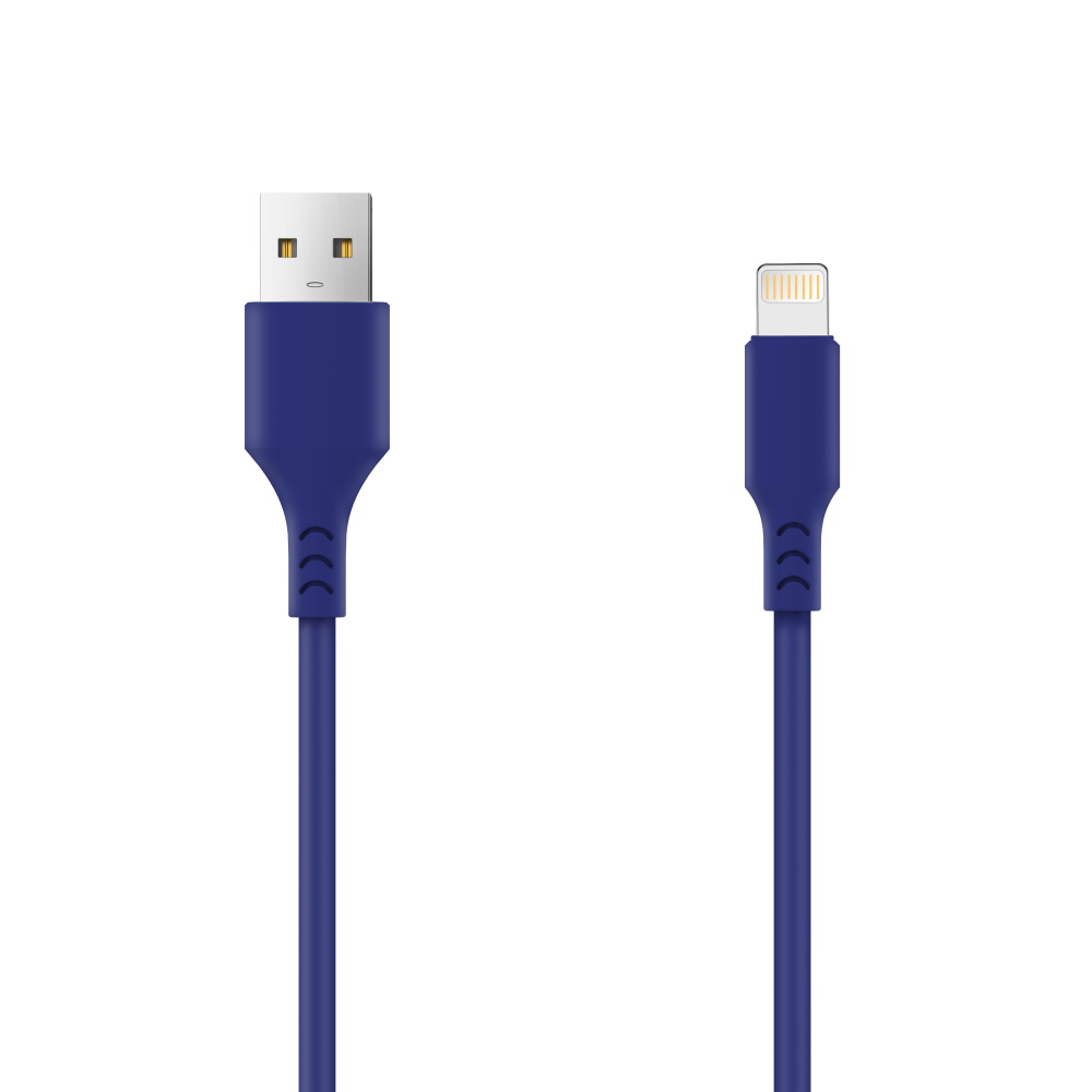 Setty kabel USB - Lightning 1,0 m 2A niebieski