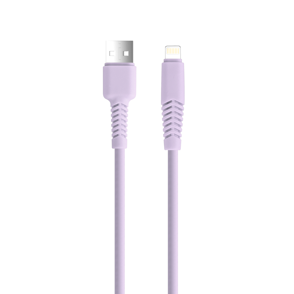 Setty kabel USB - Lightning 1,5 m 2,1A KSA-L-1.529 liliowy