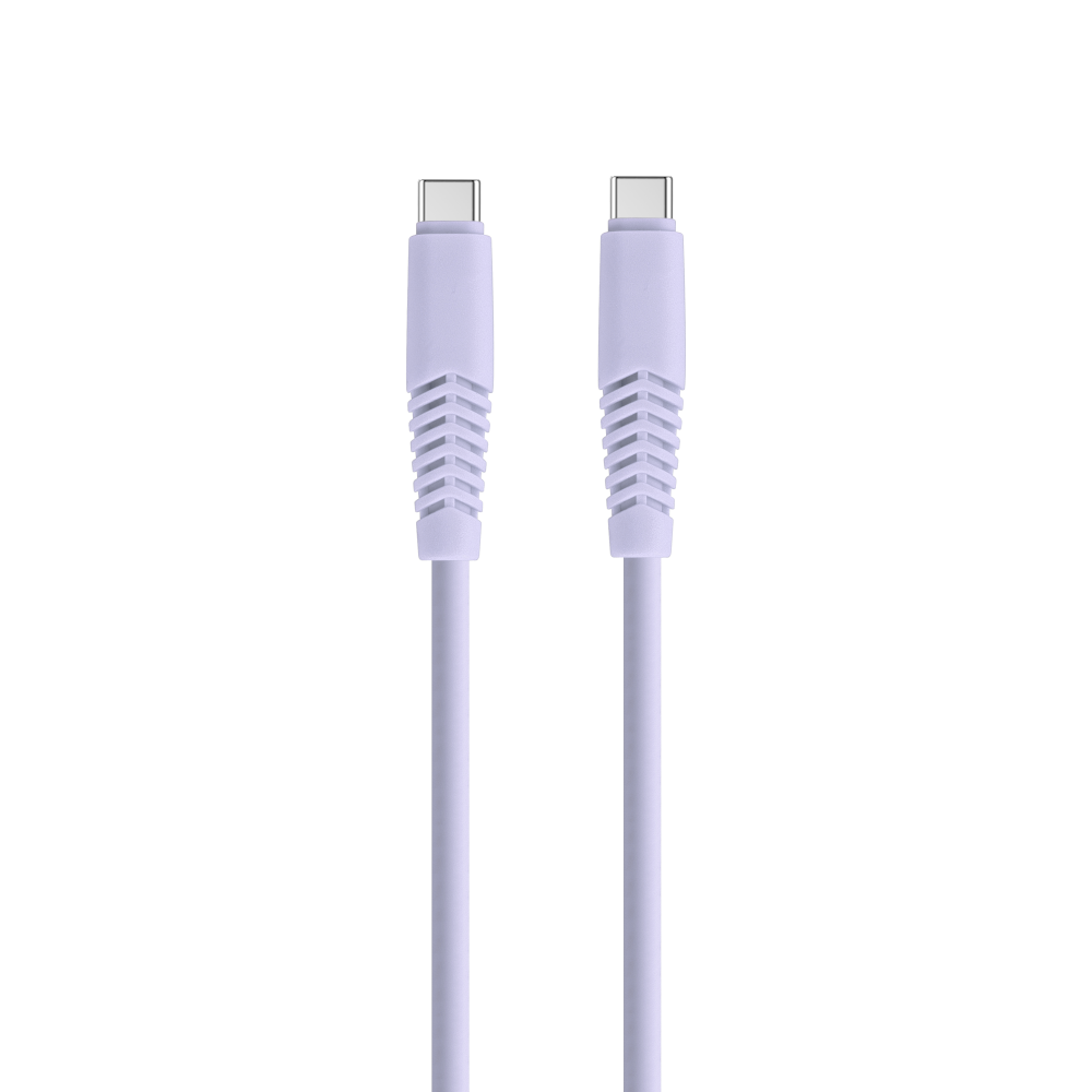 Setty kabel USB-C - USB-C 1,5m 2,1A KSC-C-1.529 liliowy