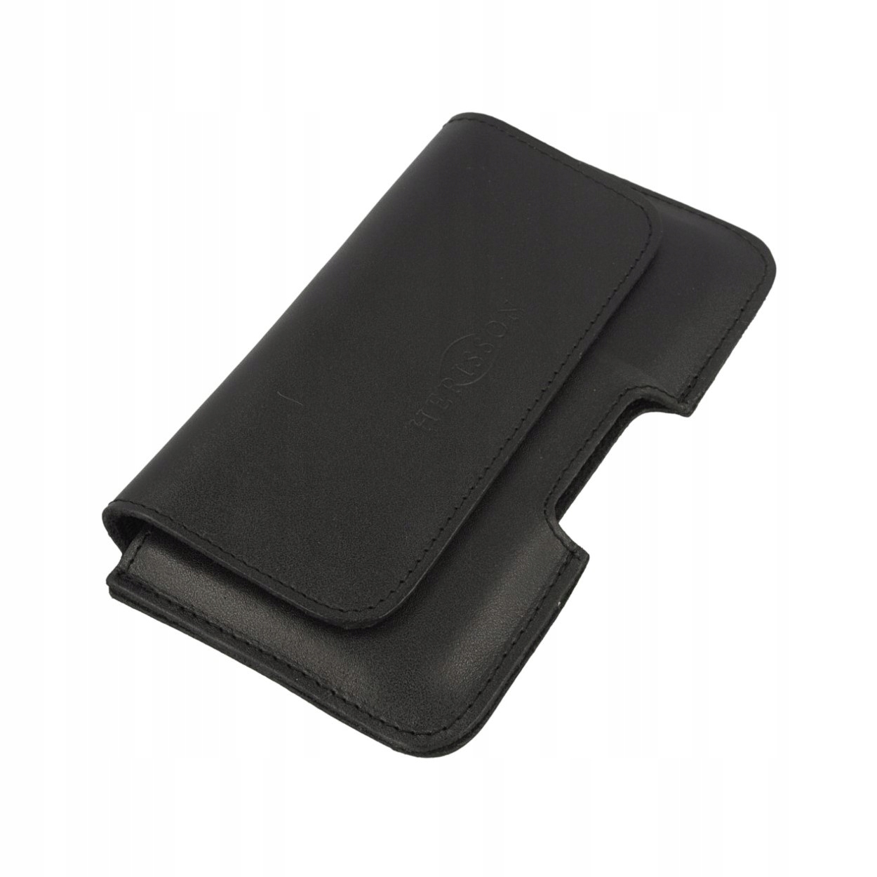 Sk�rzana kabura na telefon do paska pozioma czarna Oppo Reno 13FS 5G