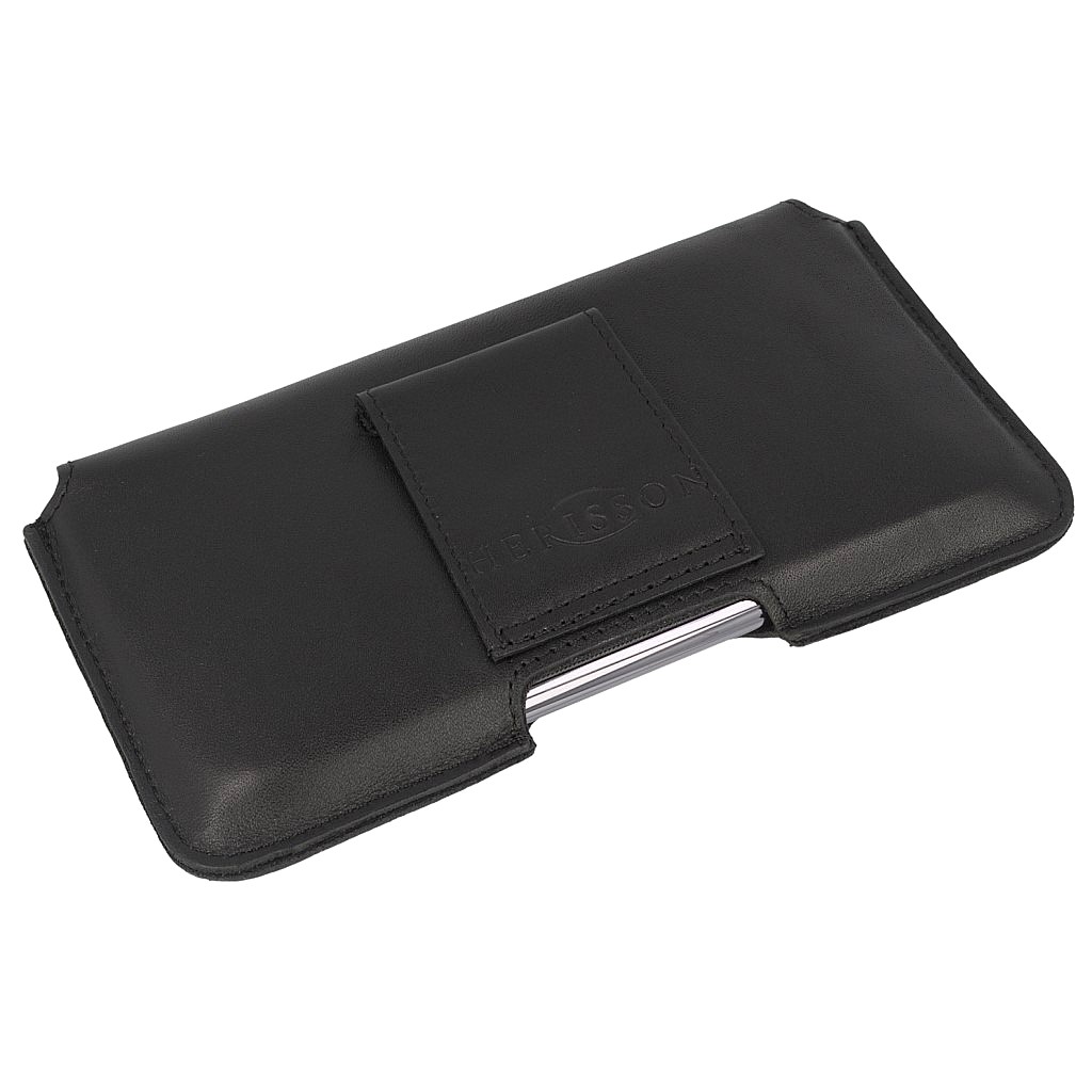 Sk�rzana kabura na telefon do paska pozioma czarna Oppo Reno 13FS 5G / 3