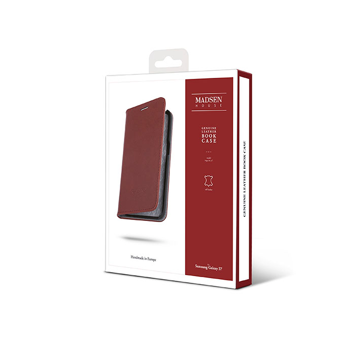 Sk�rzane etui Book Case Madsen House br�zowe Samsung Galaxy S7 G930 / 7