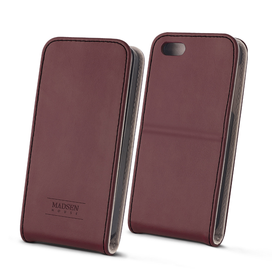 Sk�rzane etui Flip Case Madsen House bordowe Apple iPhone 5 / 3