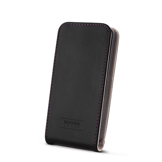 Sk�rzane etui Flip Case Madsen House czarne Apple iPhone SE