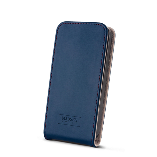 Sk�rzane etui Flip Case Madsen House granatowe Apple iPhone SE
