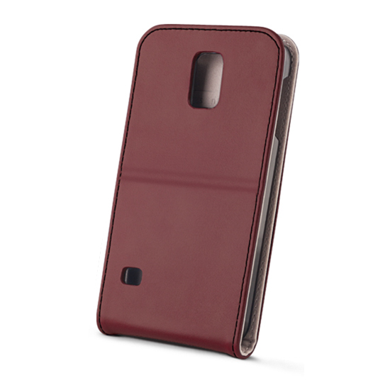 Sk�rzane etui Flip Case Madsen House bordowe Samsung Galaxy S5 / 2