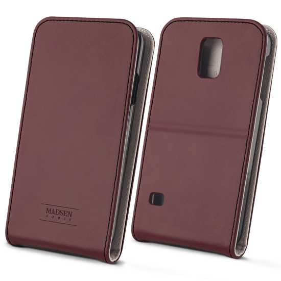 Sk�rzane etui Flip Case Madsen House bordowe Samsung Galaxy S5 / 3