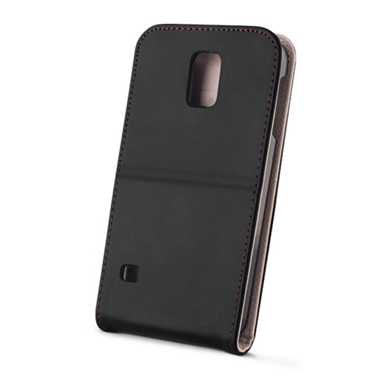 Sk�rzane etui Flip Case Madsen House czarne Samsung Galaxy S5 / 2