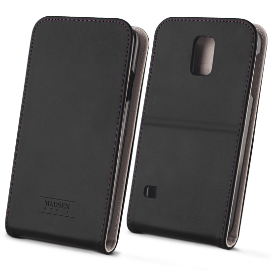 Sk�rzane etui Flip Case Madsen House czarne Samsung Galaxy S5 / 3