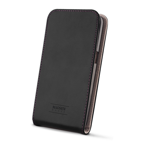 Sk�rzane etui Flip Case Madsen House czarne Samsung Galaxy S6